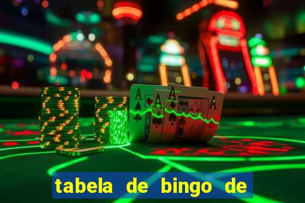 tabela de bingo de 1 a 100